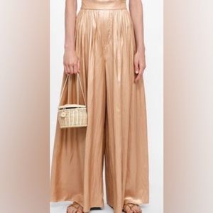 Zara Gold Palazzo Pants